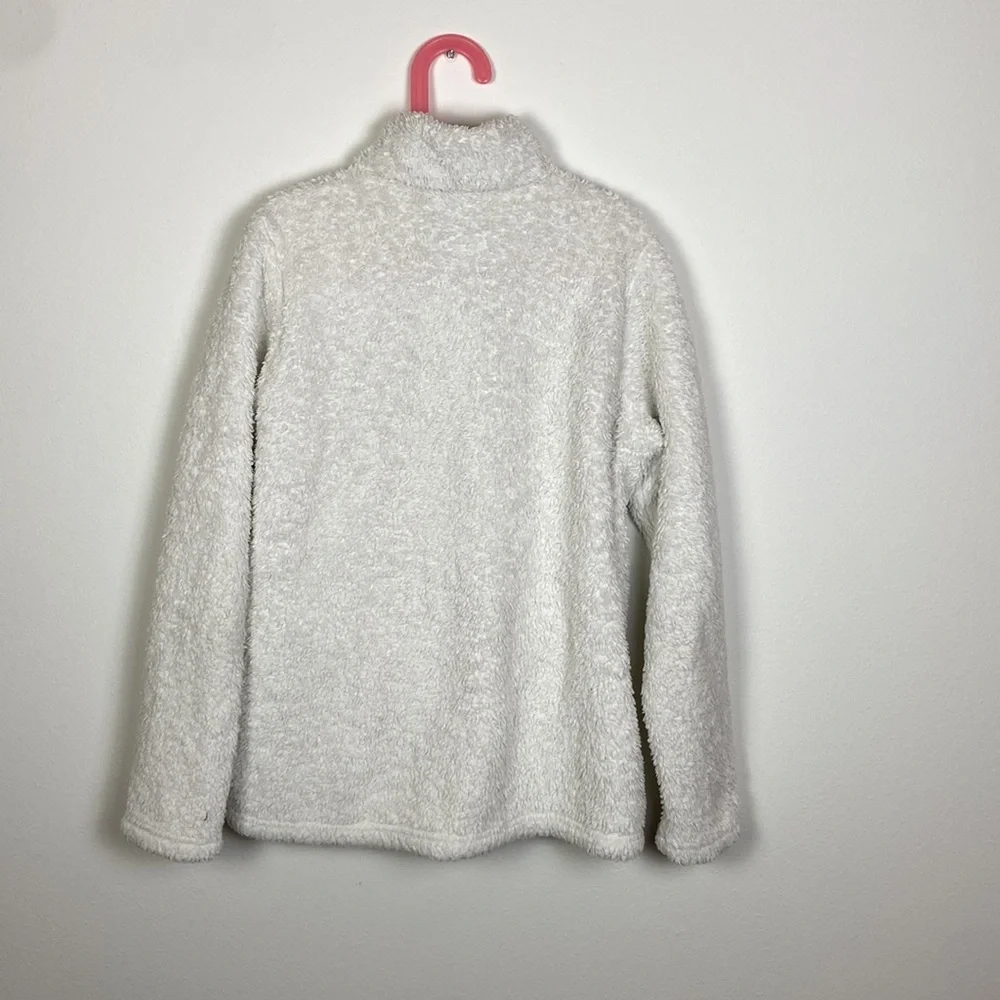 Patagonia Los Gatos Girl's XL White Quarter Zip Pullover Fleece Jacket Gorpcore